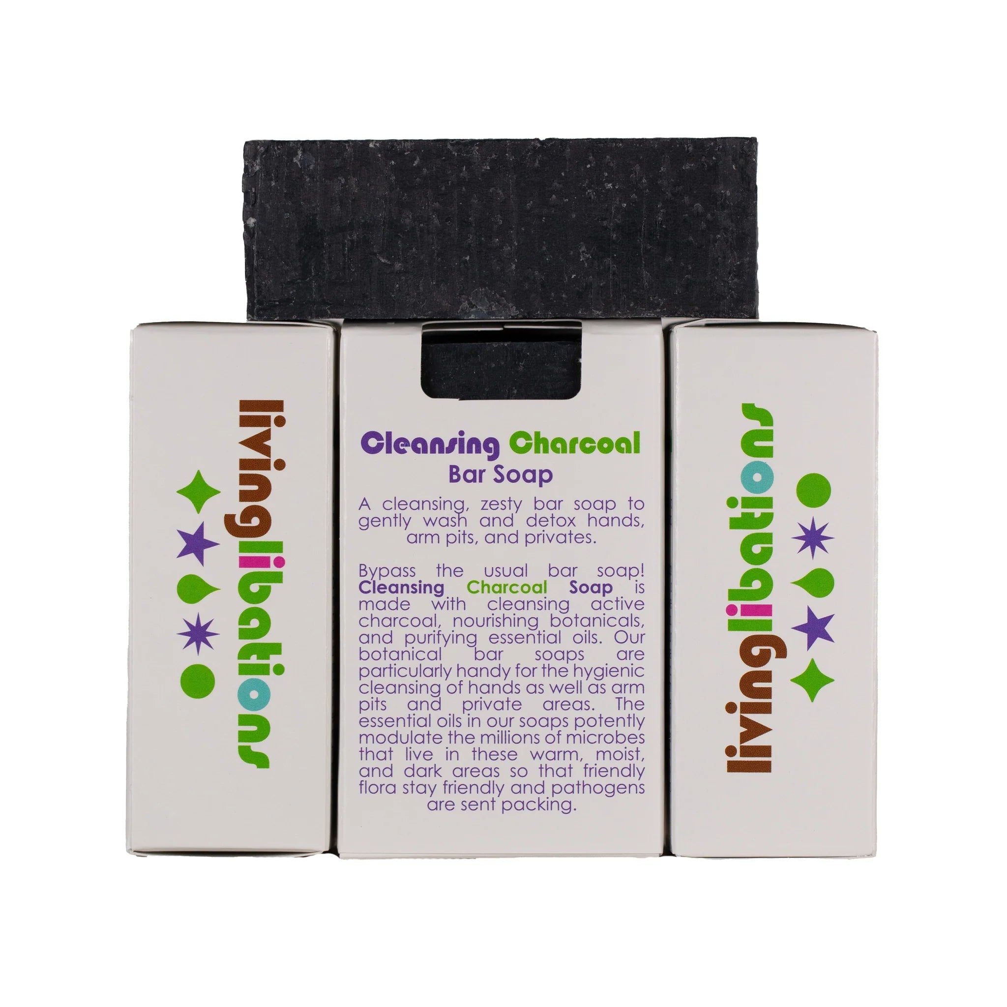 Living Libations Cleansing Charcoal Bar Soap - JING Organics