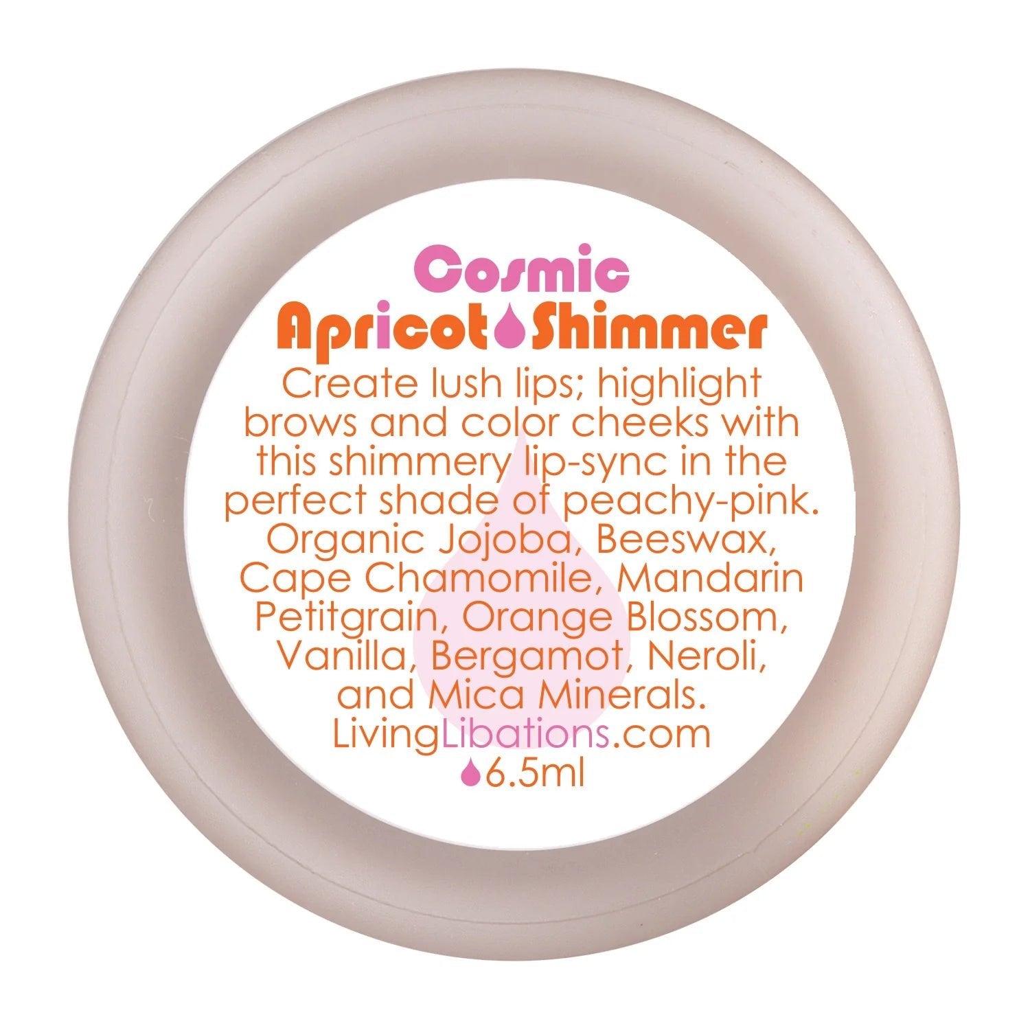 Living Libations Cosmic Apricot Shimmer 6.5ml - JING Organics