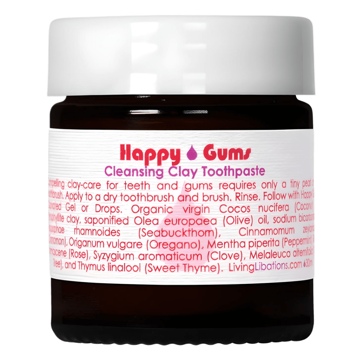 Living Libations Happy Gums Clay Toothpaste 30ml - JING Organics