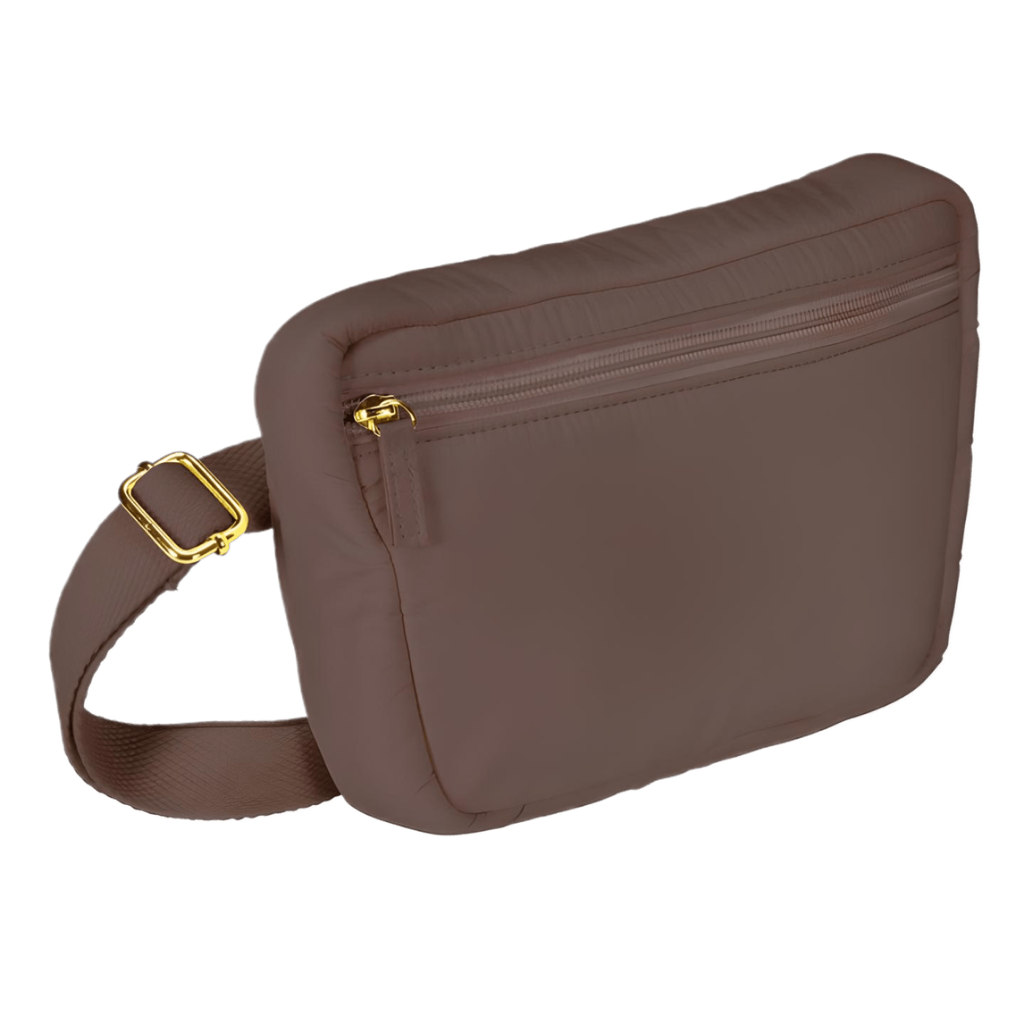 Living Libations Puffer Hip Bag with EMF Shield in Coffee Bean - JING Organics