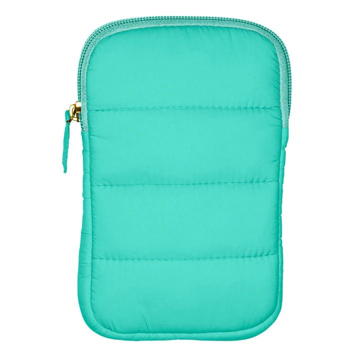 Living Libations Super Sling Puffer Traveller with EMF Shield in Aquamarine - JING