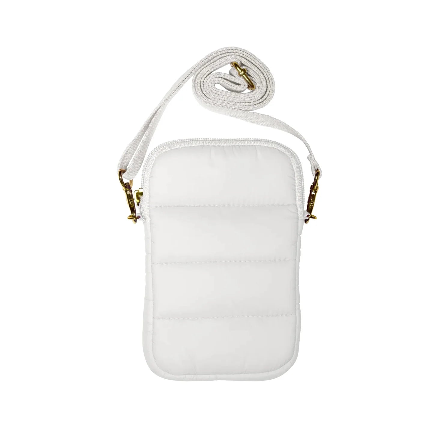 Living Libations Super Sling Puffer Traveller with EMF Shield in Wisteria White