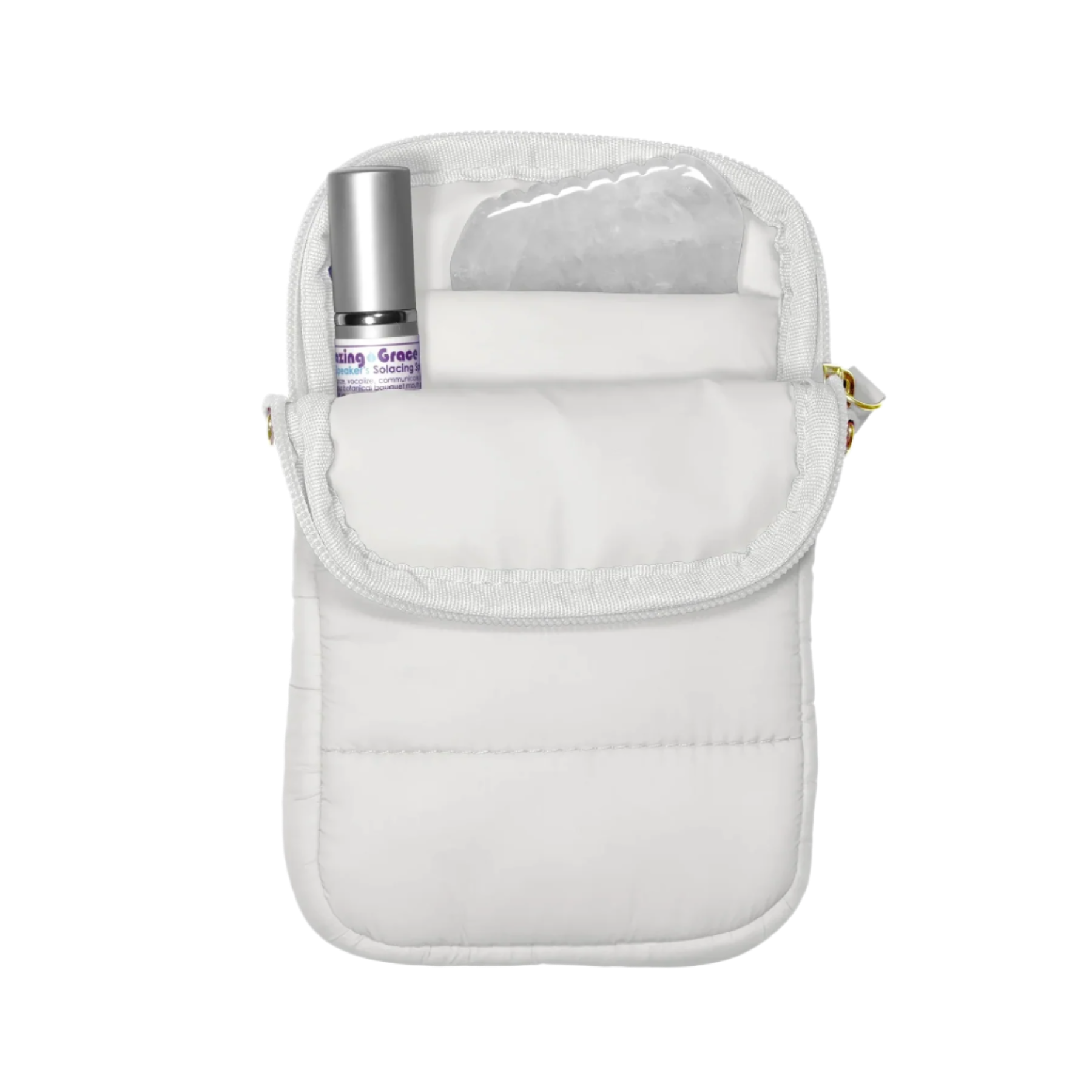 living-libations-super-sling-puffer-traveller-with-emf-shield-wisteria-white.webp