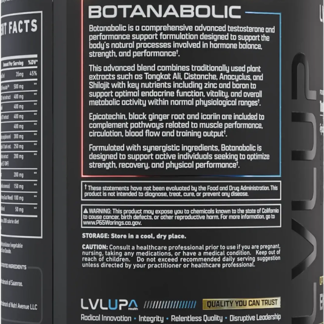LVLUP Health Botanabolic 90 Capsules - J I N G