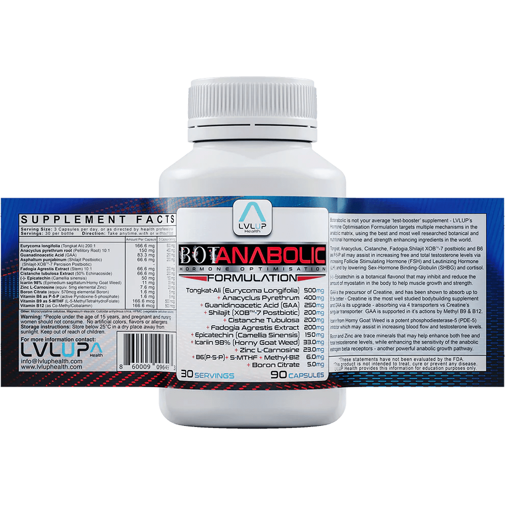 LVLUP Health Botanabolic 90 Capsules - JING Organics