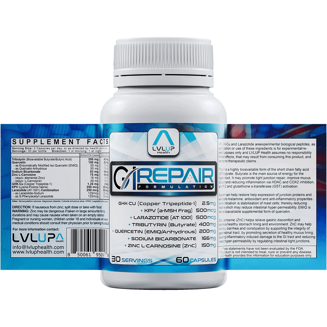 LVLUP Health GI Repair 60 Capsules - JING Organics