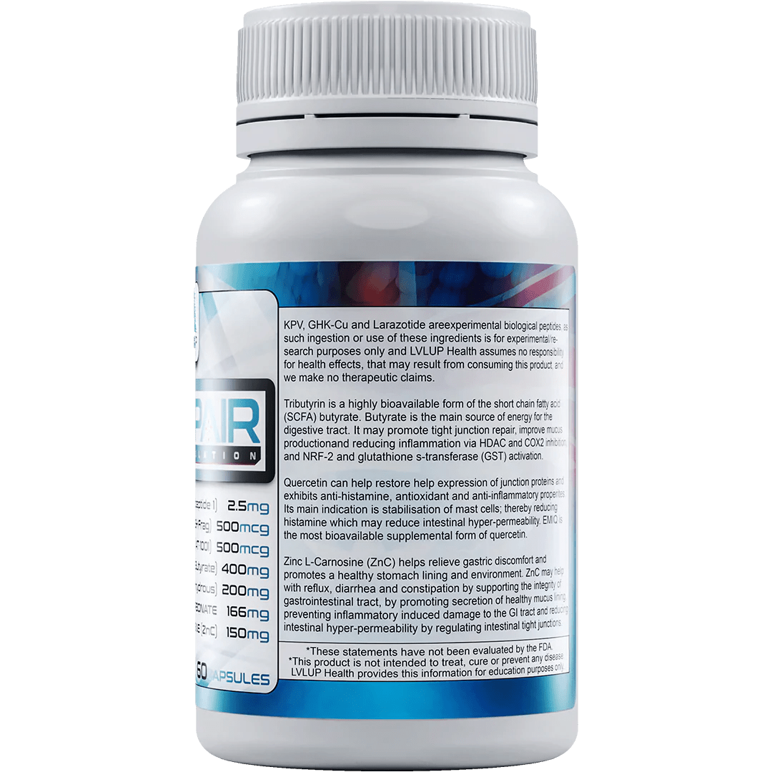 LVLUP Health GI Repair 60 Capsules - JING Organics