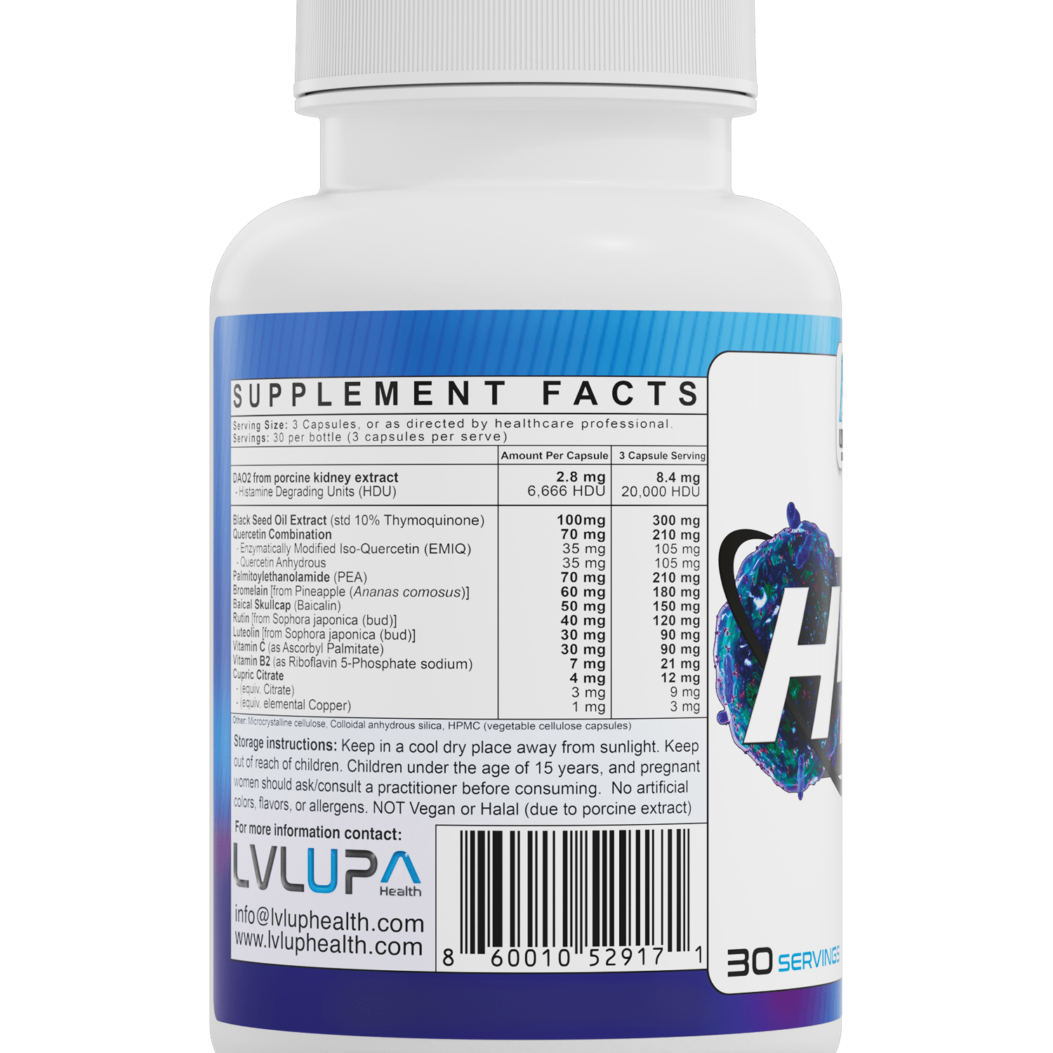 LVLUP Health Hista Resist 90 Capsules - JING
