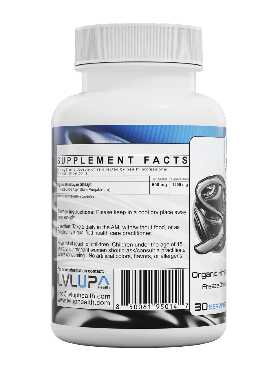 LVLUP Health Shilajit 60 Capsules - JING Organics