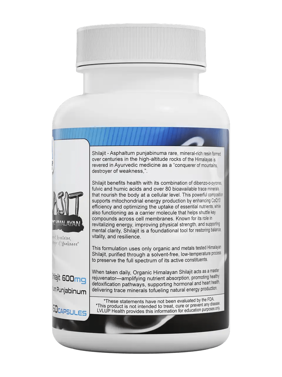 LVLUP Health Shilajit 60 Capsules - JING Organics