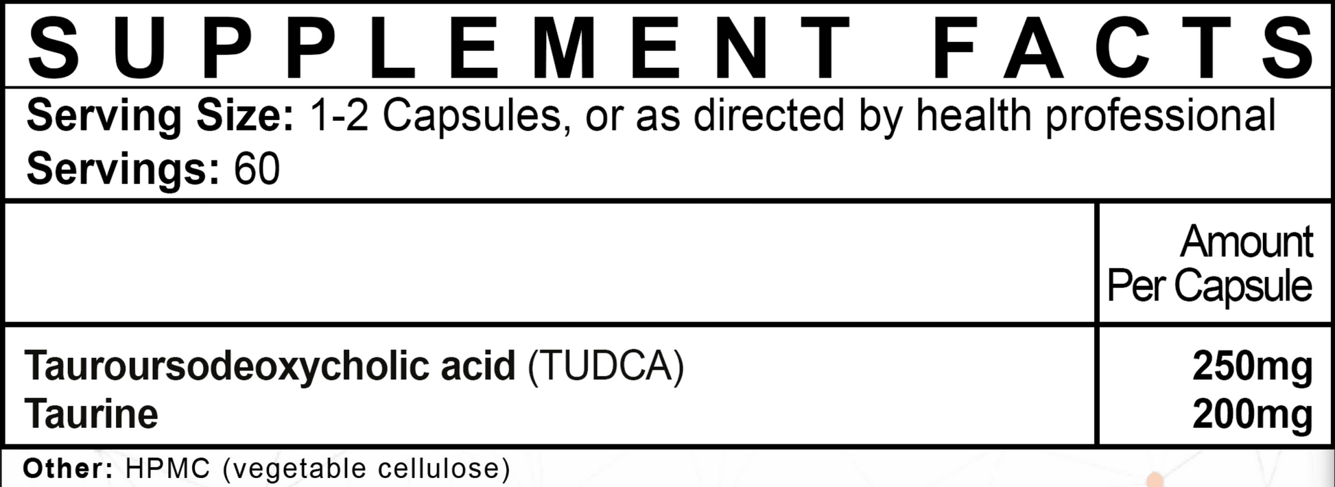 LVLUP Health TUDCA 250mg 60 Capsules - Incorrect Date - JING