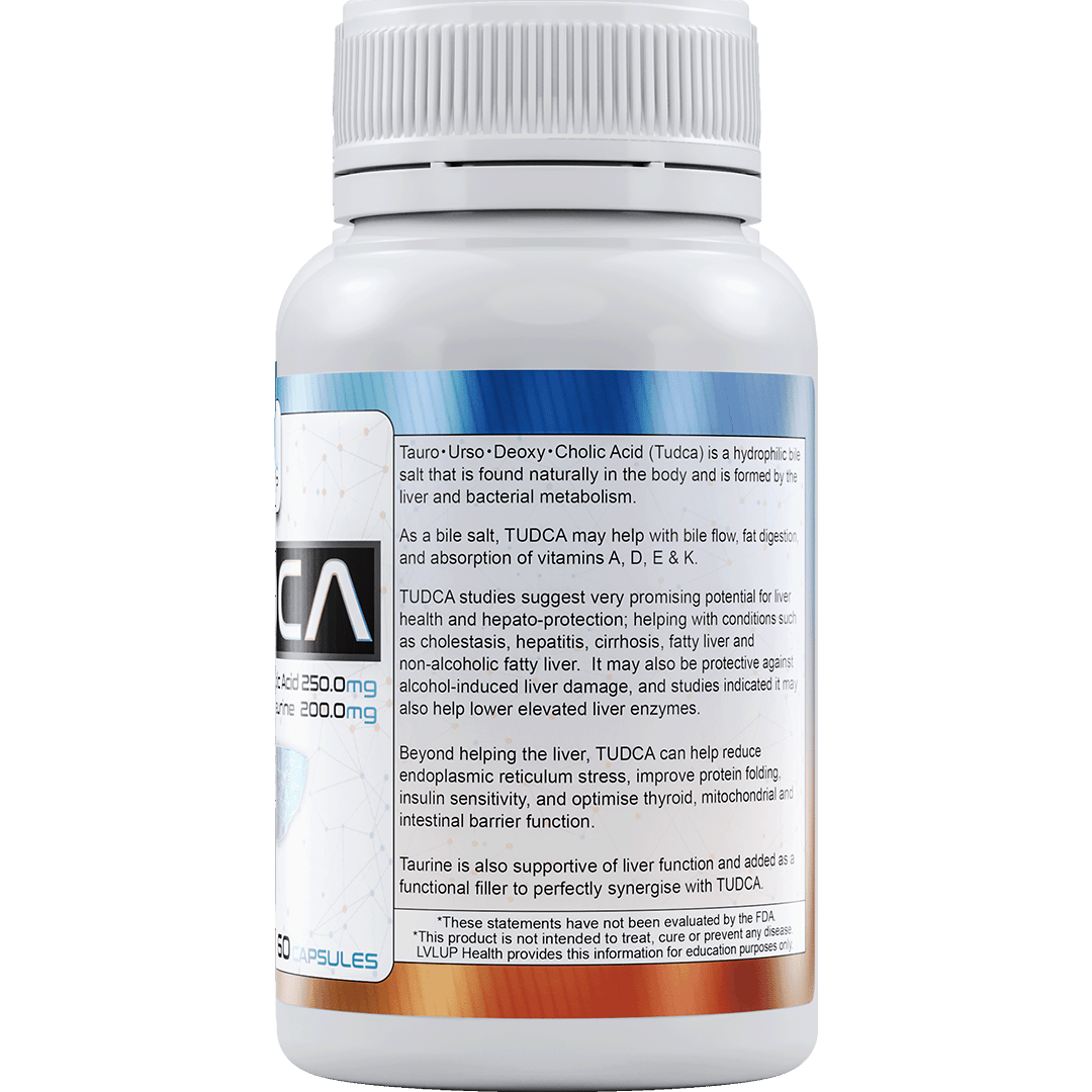 LVLUP Health TUDCA 250mg 60 Capsules - JING Organics