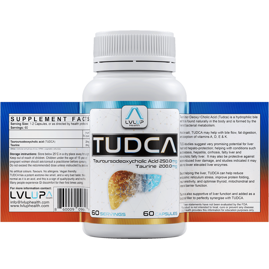 LVLUP Health TUDCA 250mg 60 Capsules - JING Organics