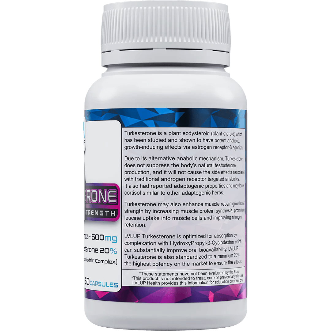 LVLUP Health Turkesterone 60 Capsules - JING Organics