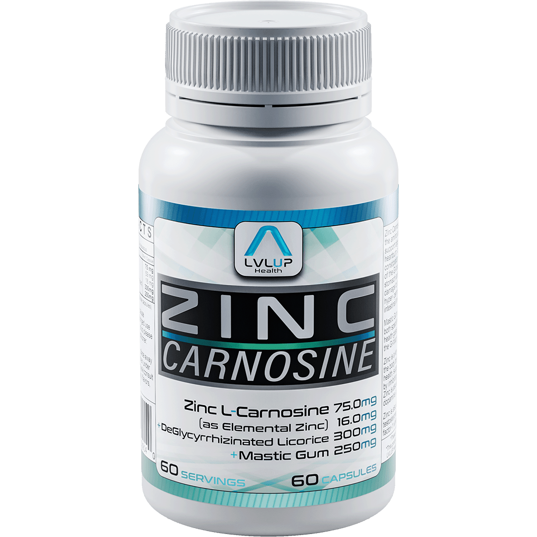 LVLUP Health Zinc Carnosine 60 Capsules - JING Organics