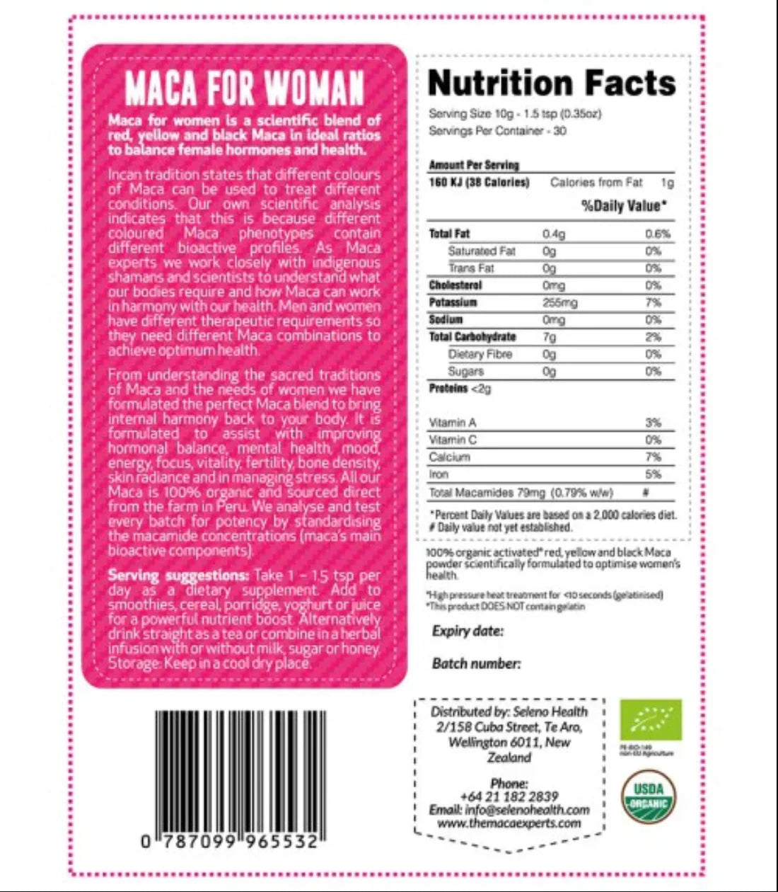Maca Experts Maca for Women Powder 300g
