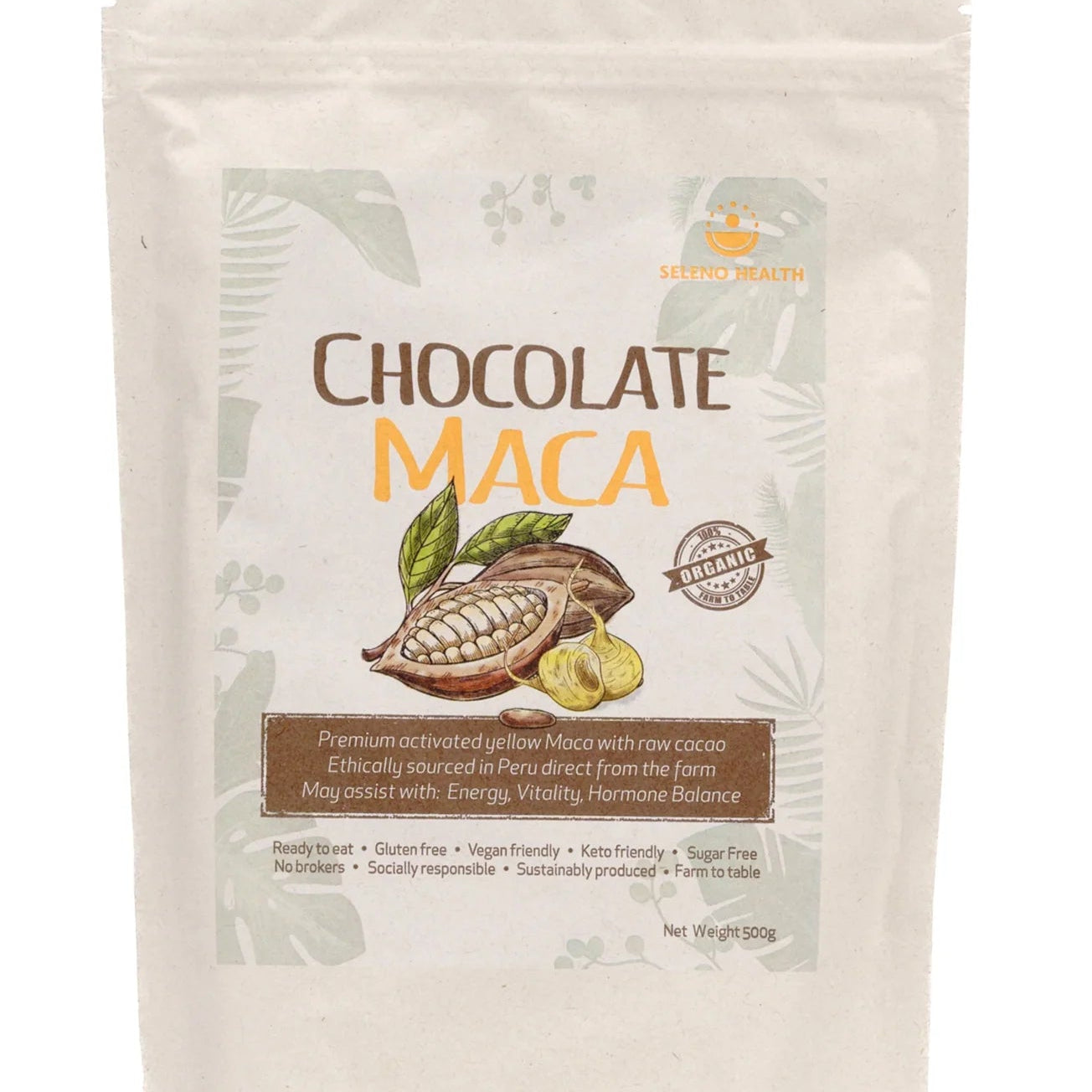 Maca Experts Organic Activated Chocolate Maca Powder 500g - JING