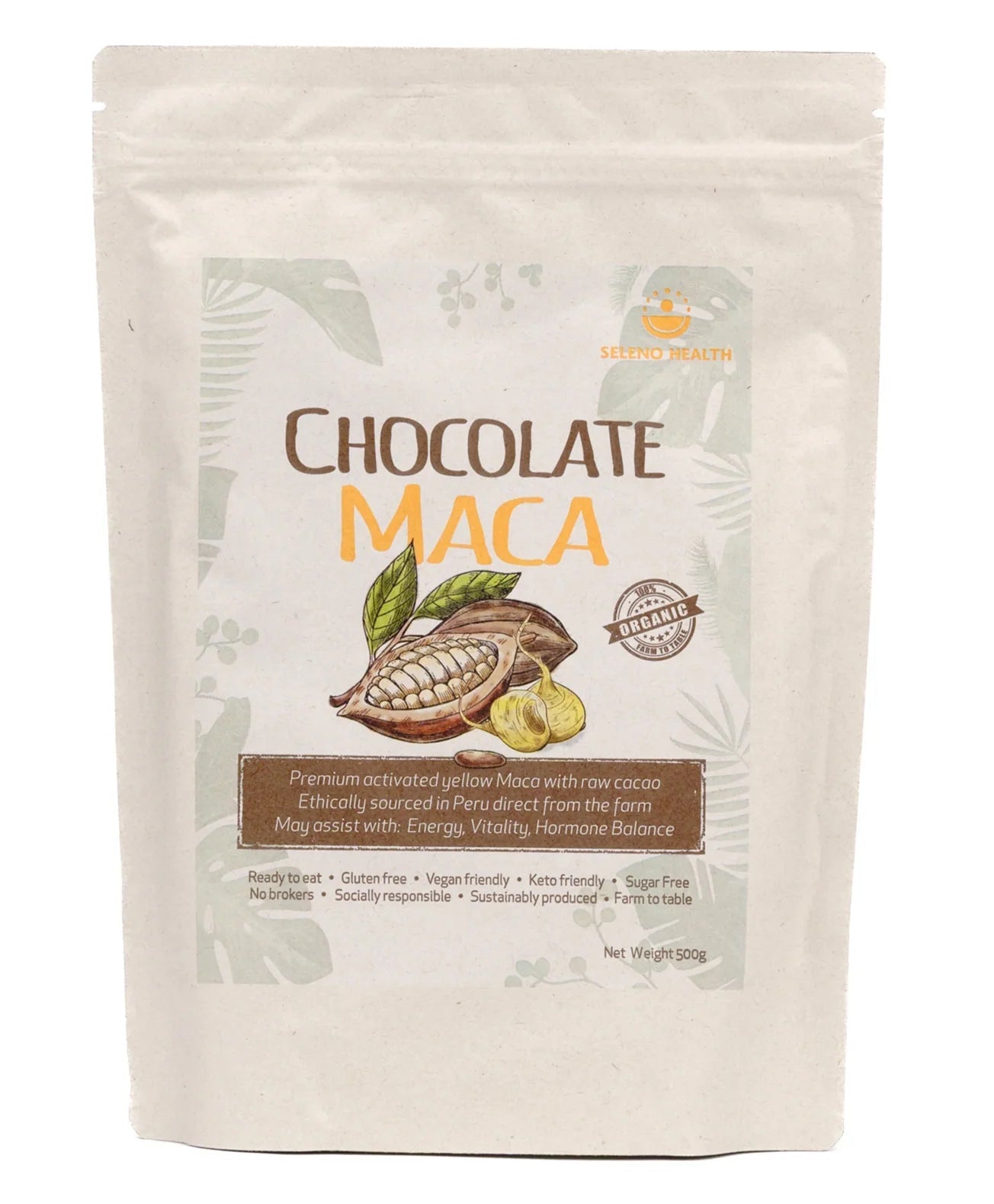 Maca Experts Organic Activated Chocolate Maca Powder 500g - JING
