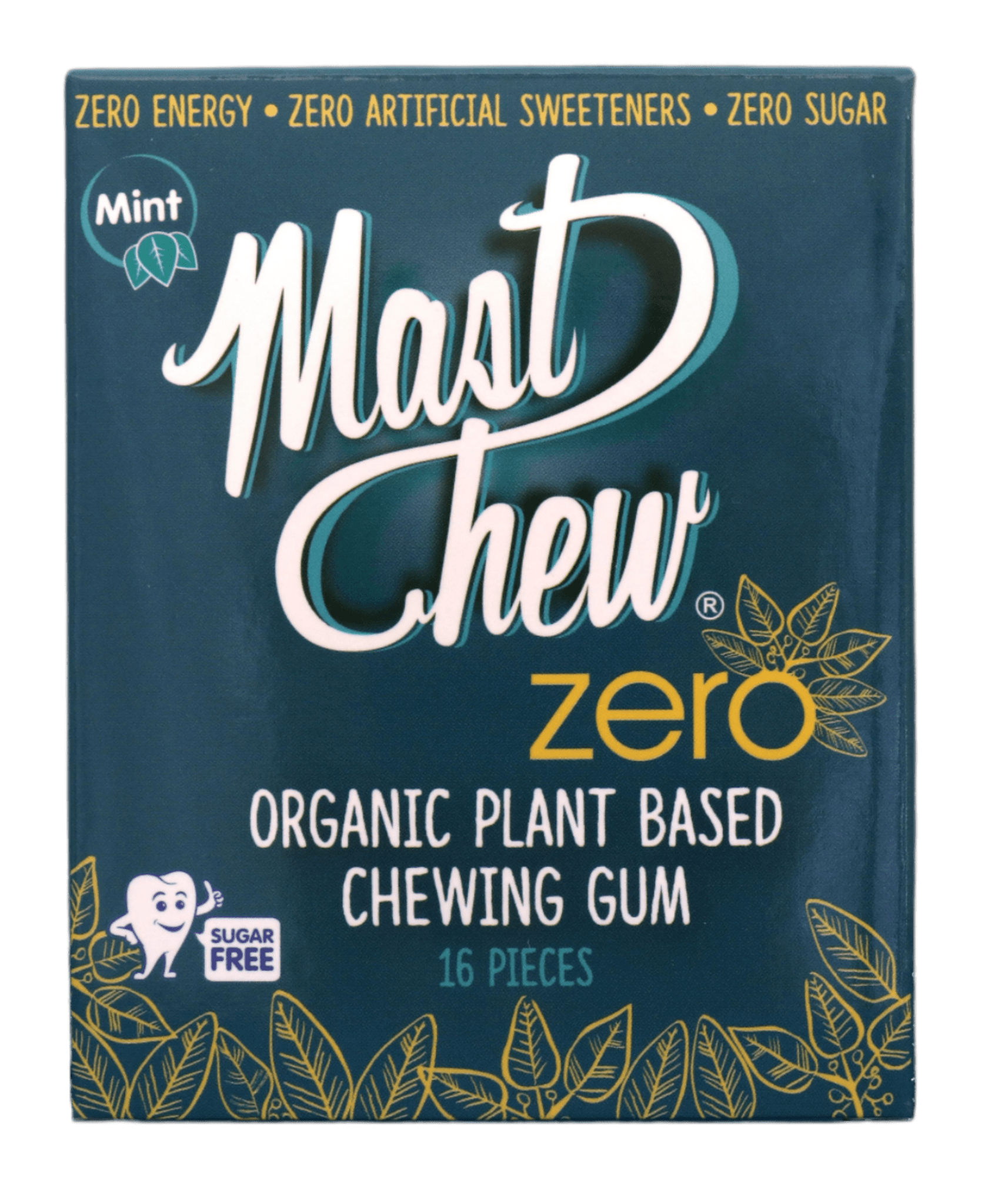 Mast Chew Organic Plant Based Chewing Gum Mint Zero 16 pieces - JING Organics