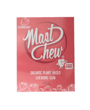 Mast Chew Organic Plant Based Chewing Gum Strawberry 8 pieces - JING Organics