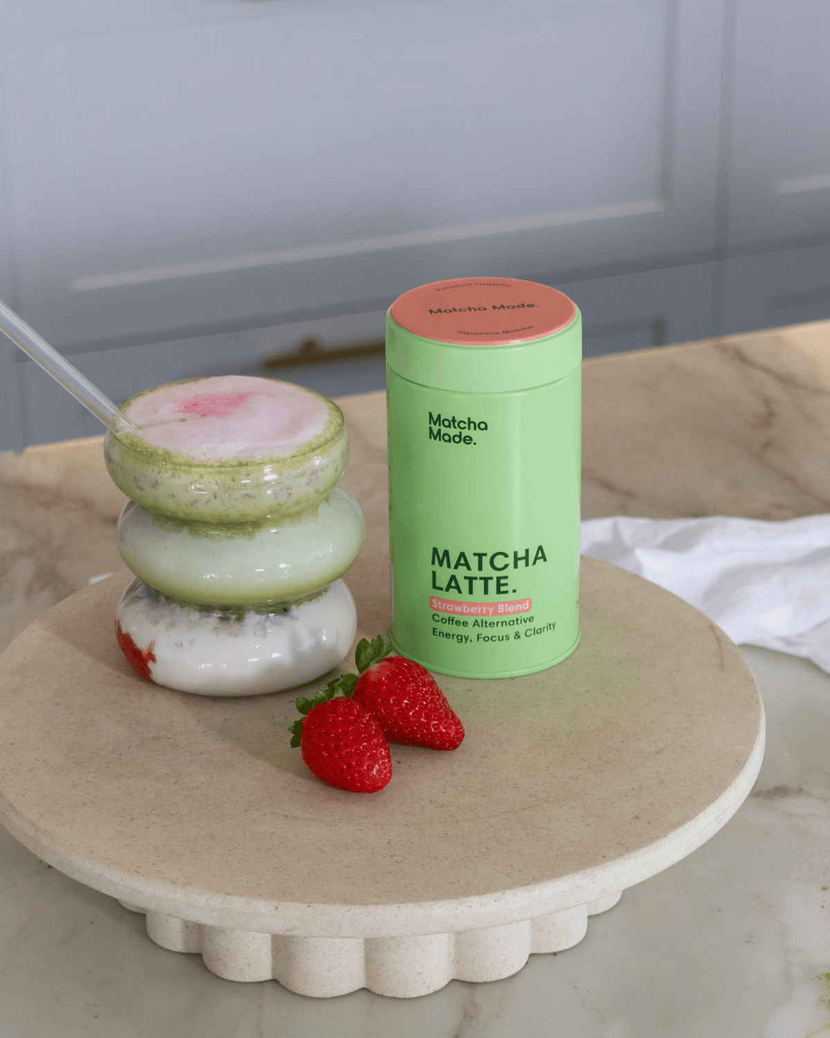 Matcha Made Strawberry Matcha Latte 240g - JING Organics