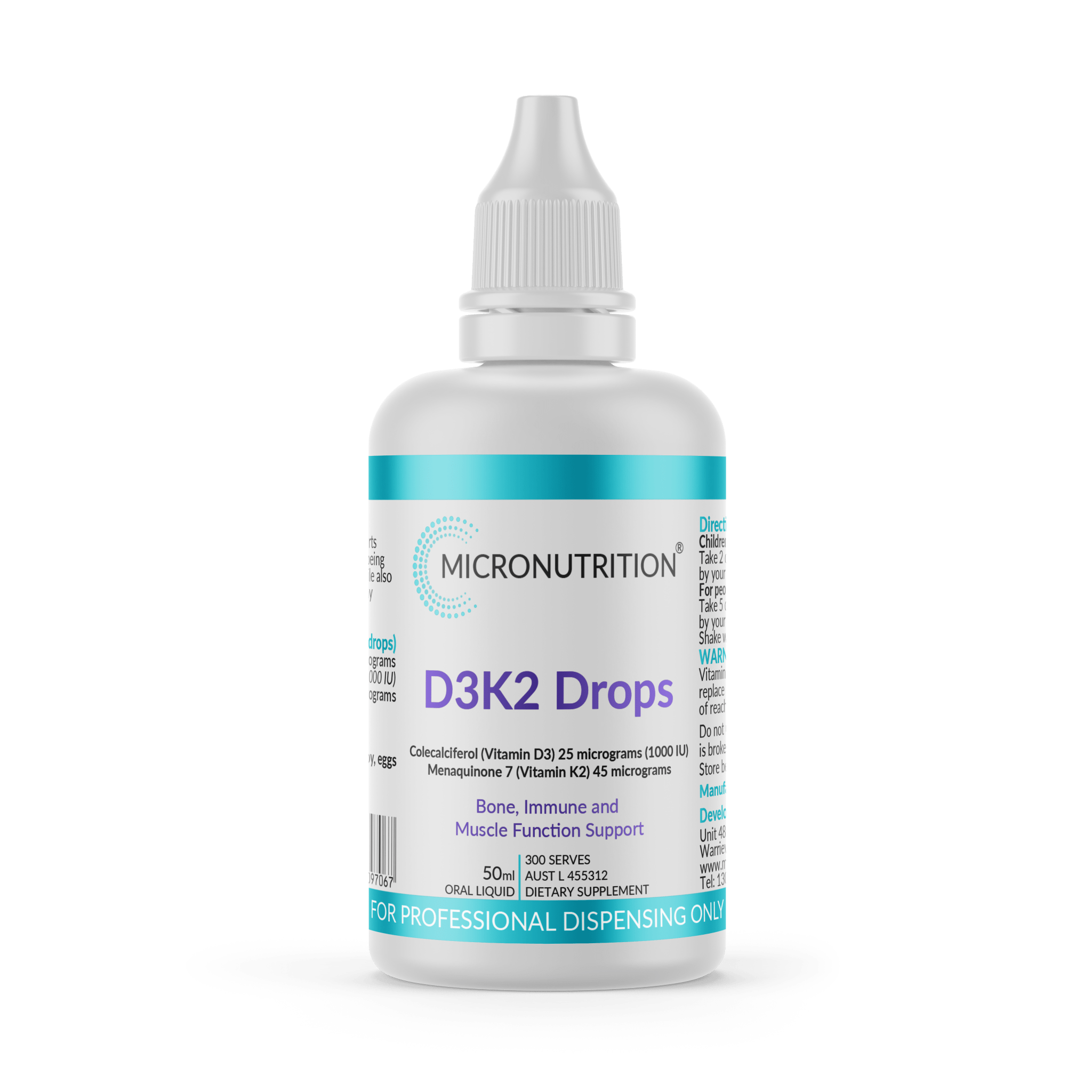 Micronutrition D3 K2 Drops 50ml - JING Organics