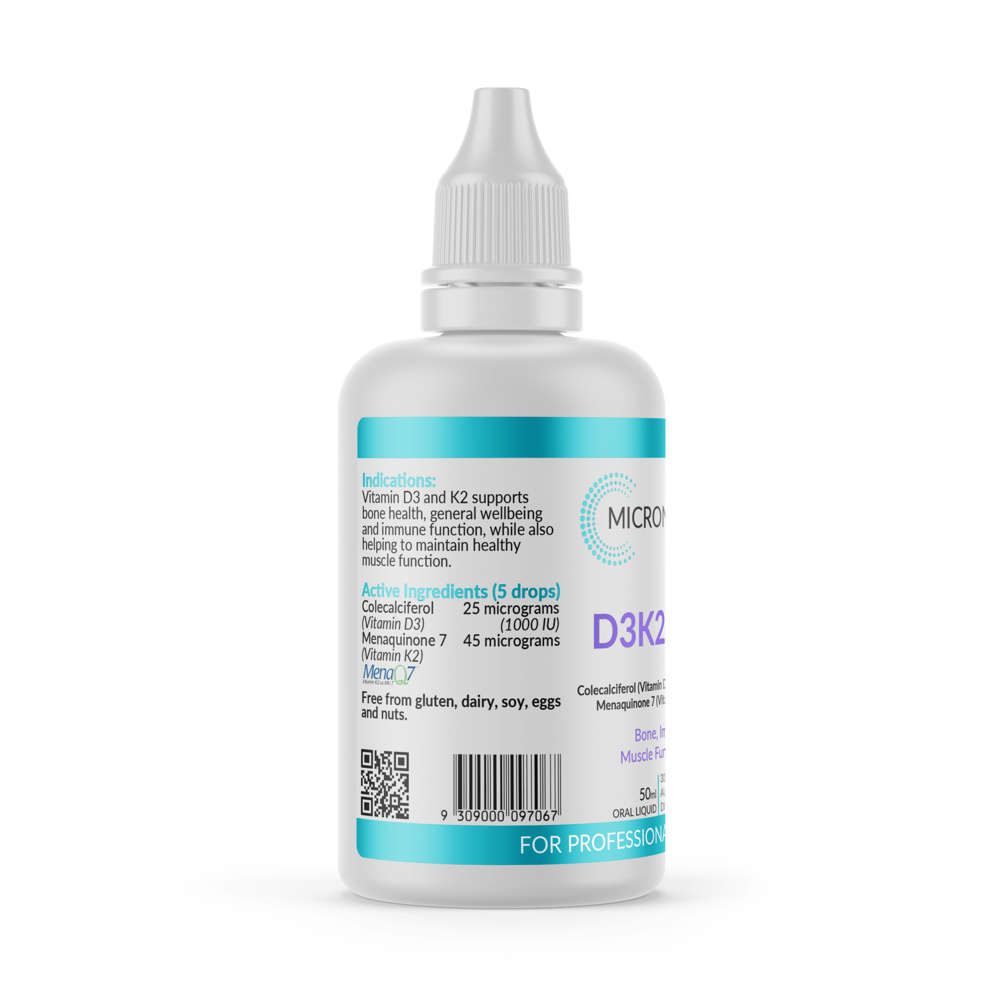 Micronutrition D3 K2 Drops 50ml - JING Organics