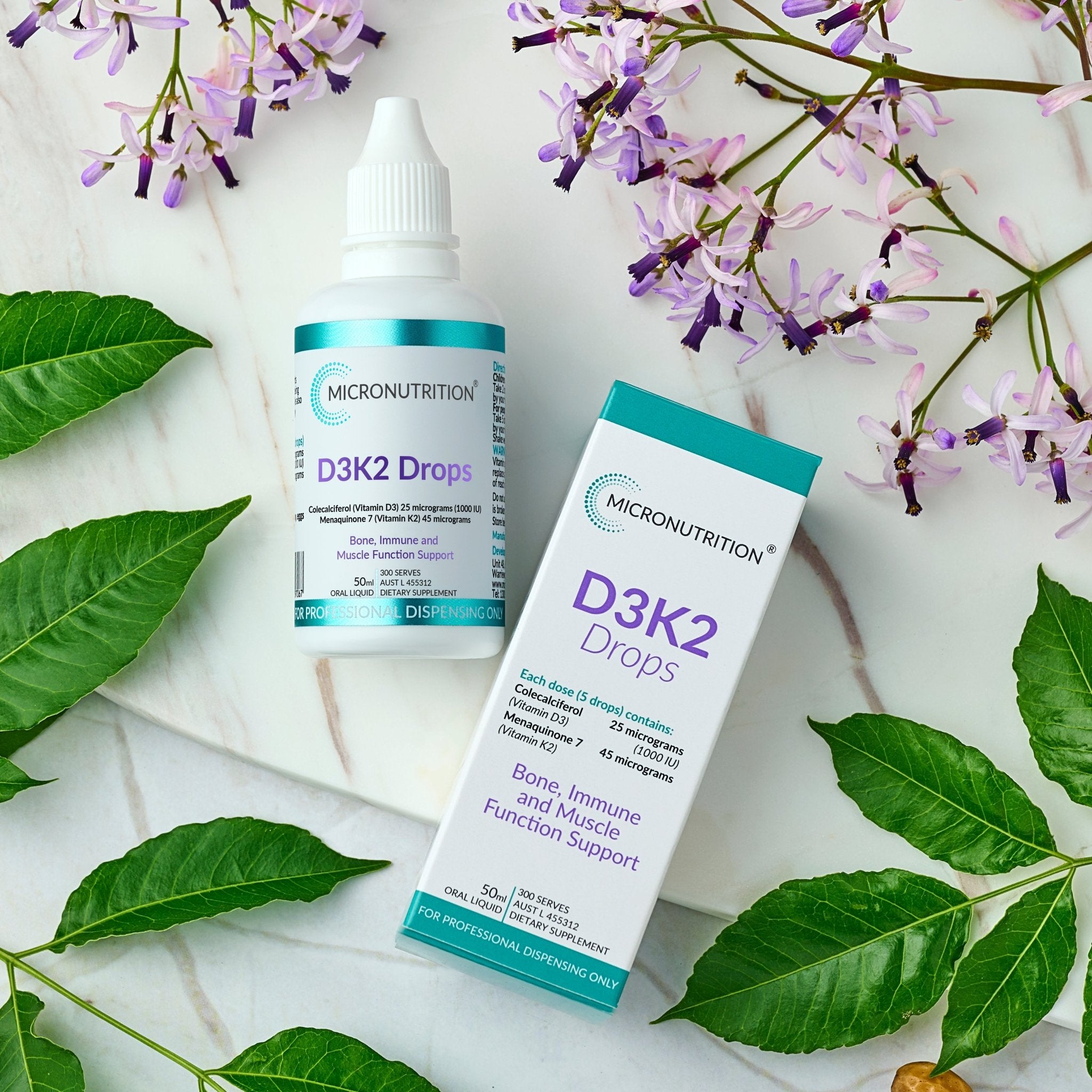 Micronutrition D3 K2 Drops 50ml - JING Organics