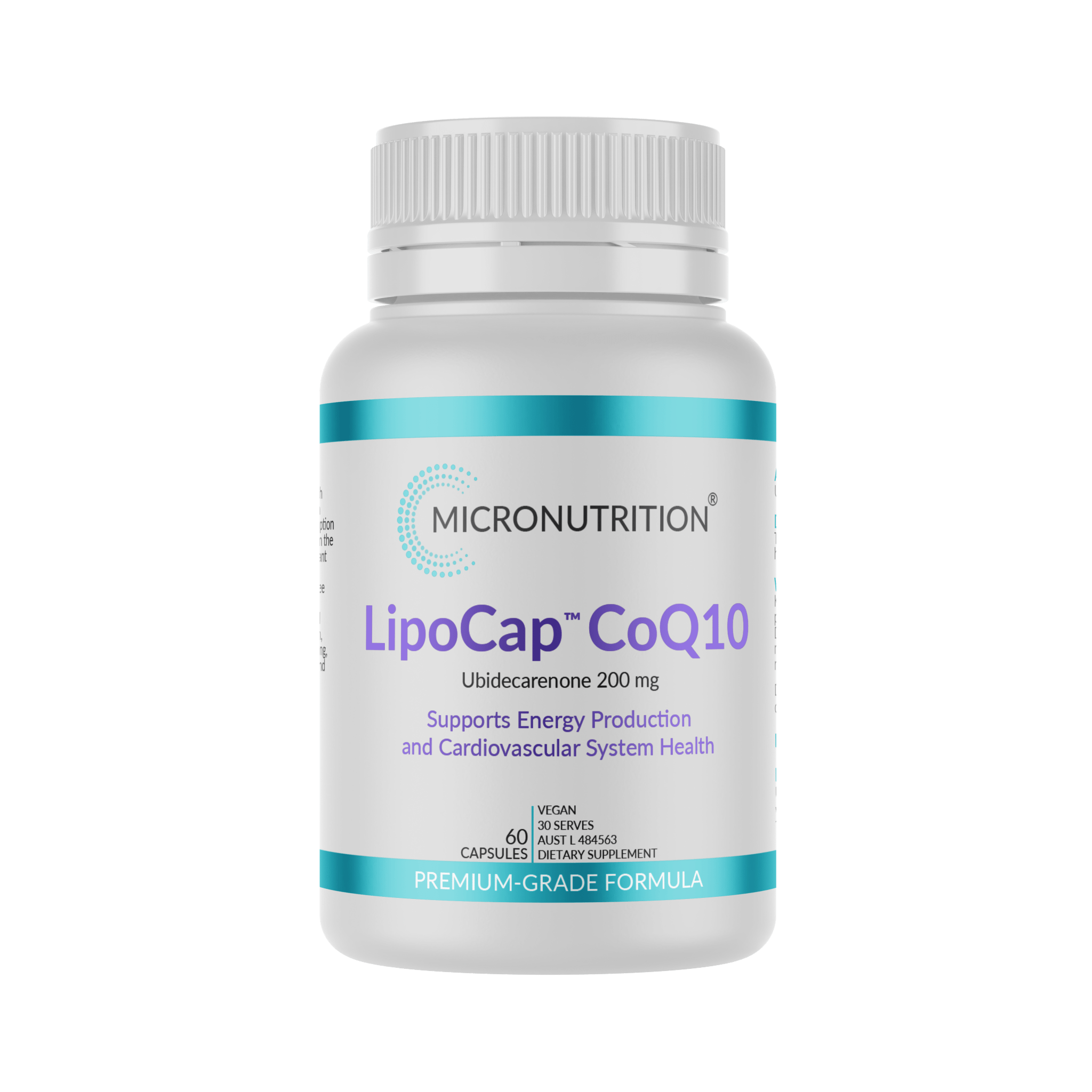 Micronutrition LipoCap CoQ10 60 Capsules - JING Organics