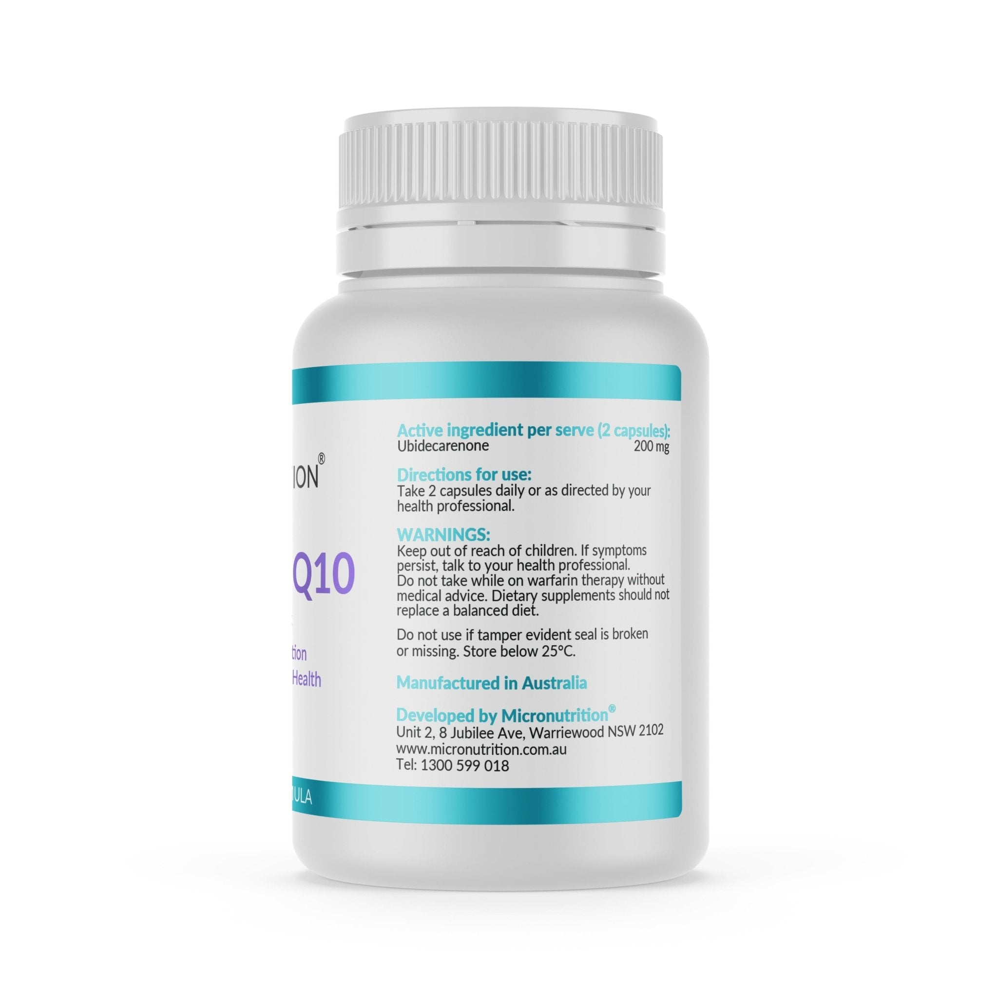 Micronutrition LipoCap CoQ10 60 Capsules - JING Organics