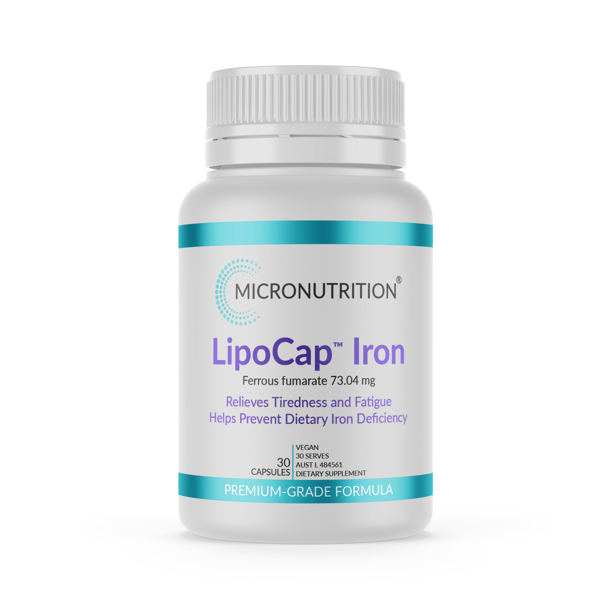Micronutrition LipoCap Iron 30 Capsules - JING Organics