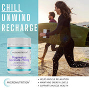 Micronutrition Magnesium Glycinate 750mg 120 Capsules - JING Organics