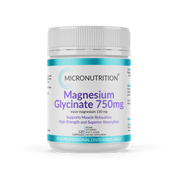 Micronutrition Magnesium Glycinate 750mg 120 Capsules - JING Organics