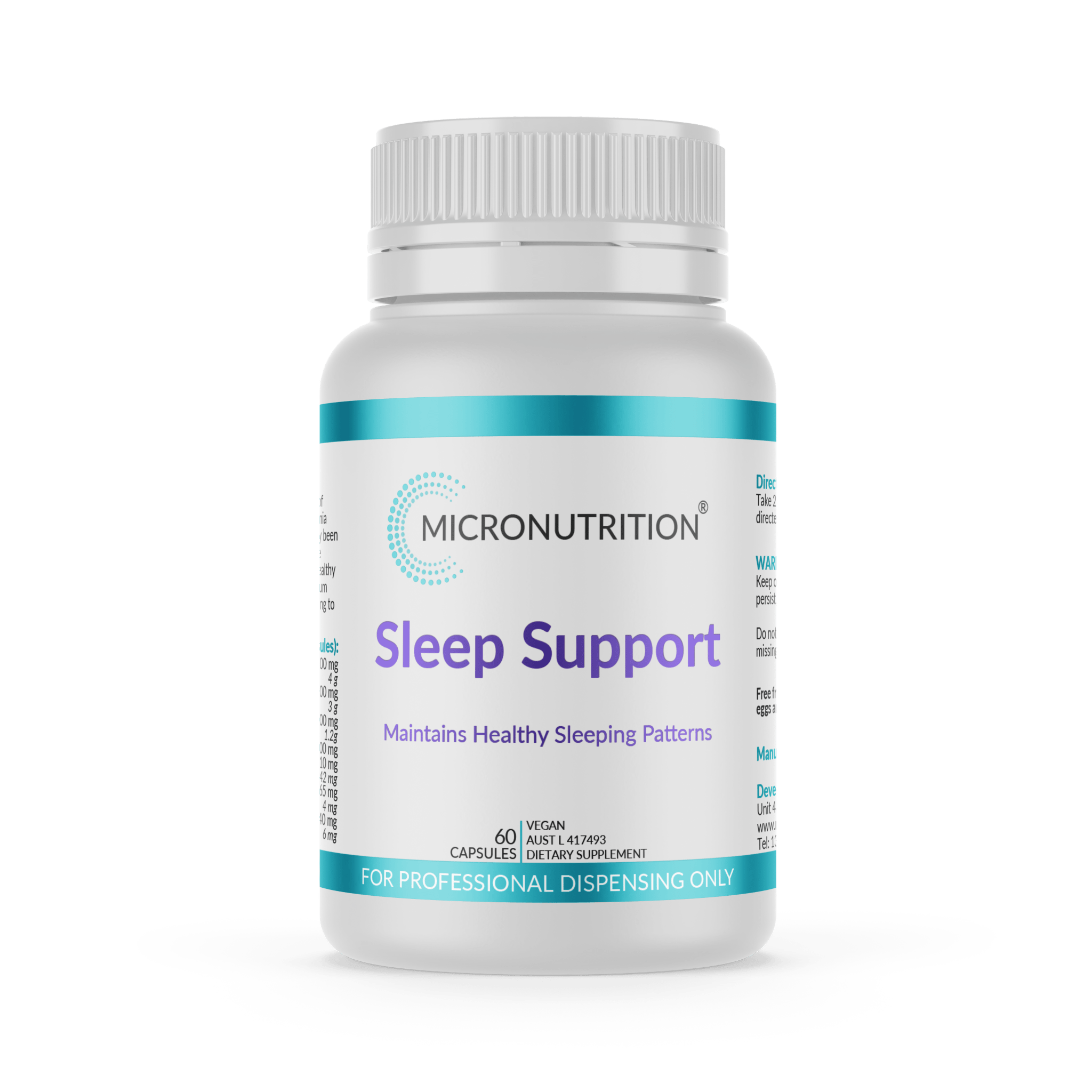 Micronutrition Sleep Support 60 Capsules - JING Organics