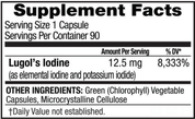 Mother Earth Labs Lugol's Iodine 90 Capsules - JING Organics