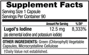 Mother Earth Labs Lugol's Iodine 90 Capsules