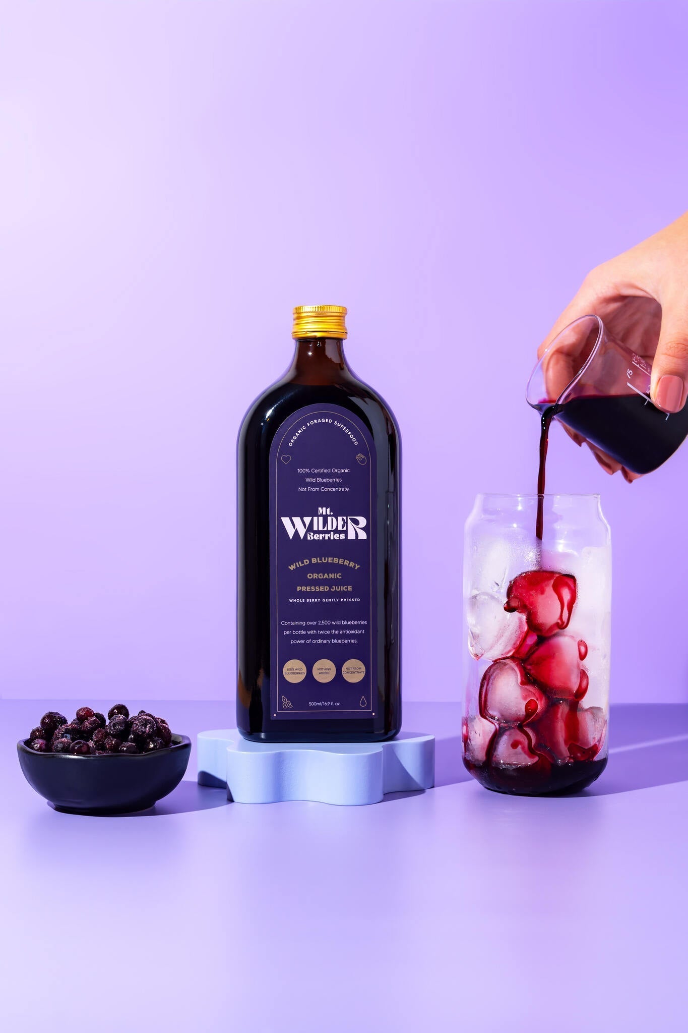 Mt. Wilder Organic Wild Blueberry Pressed Juice 500ml - JING Organics