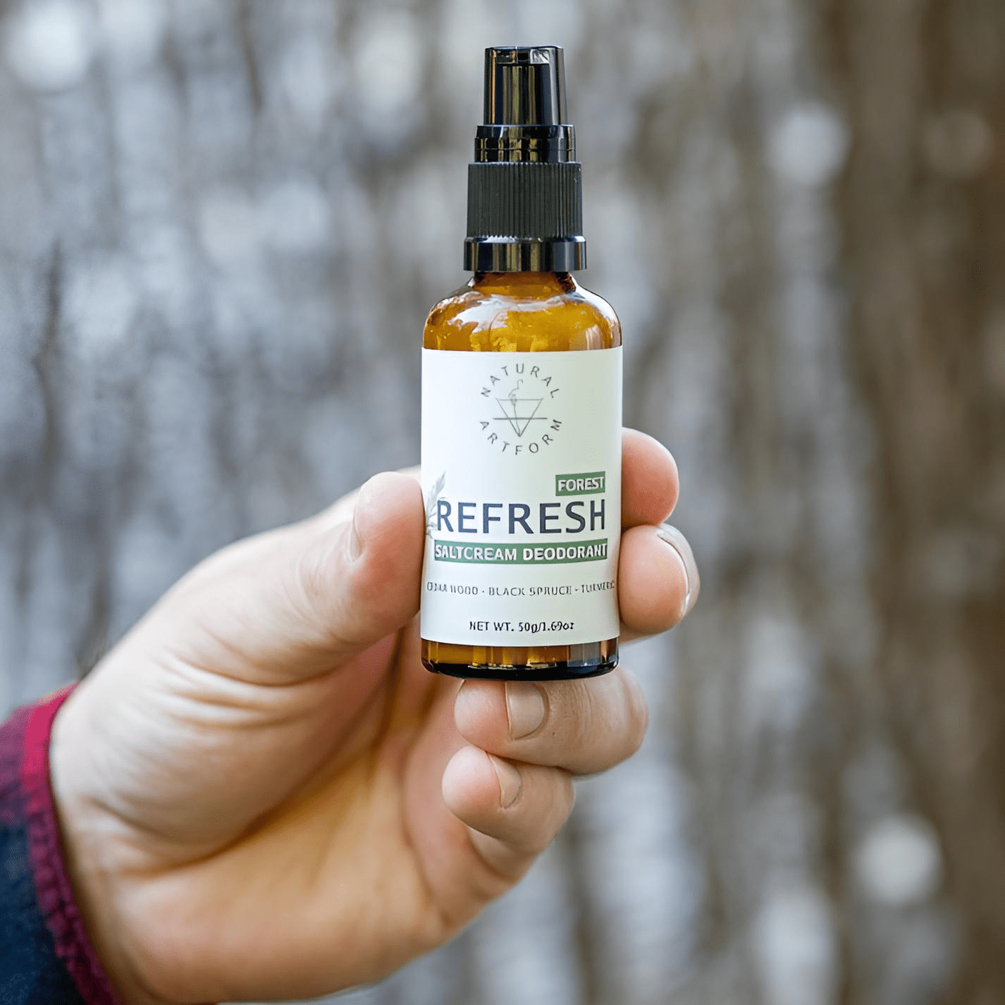 Natural Artform Refresh Salt Cream Deodorant Forest 50g - JING Organics