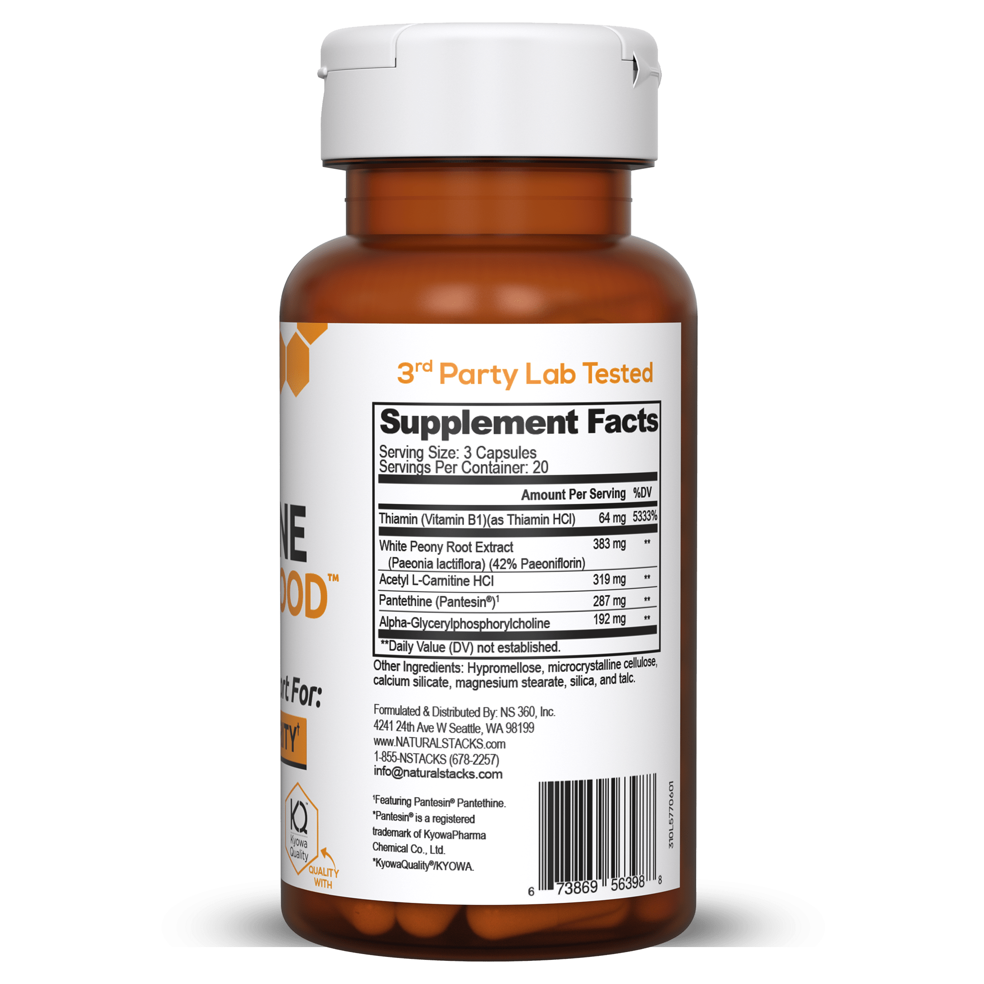 Natural Stacks Acetylcholine Brain Food 60 caps - JING Organics