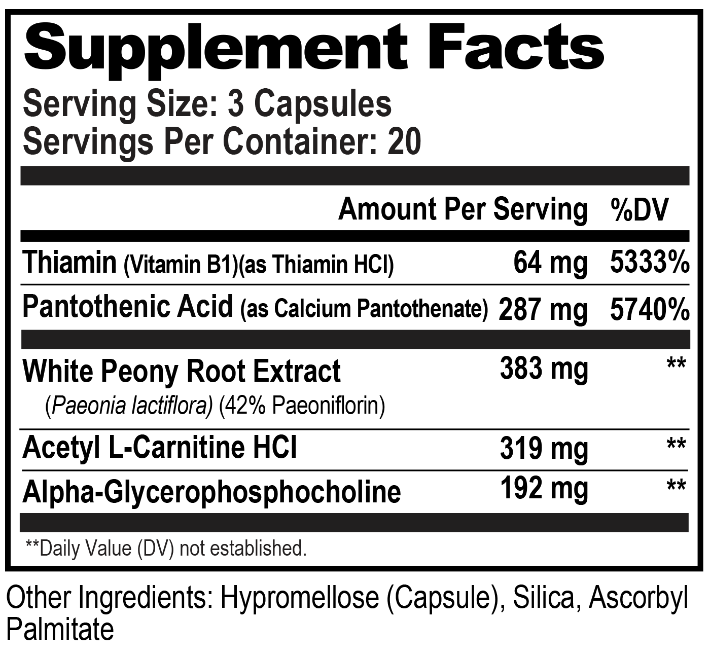 Natural Stacks Acetylcholine Brain Food 60 caps - JING Organics