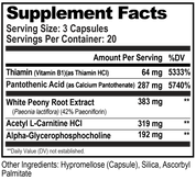Natural Stacks Acetylcholine Brain Food 60 caps - JING Organics