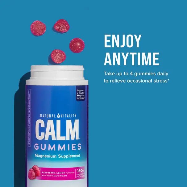 Natural Vitality Calm Raspberry Lemon 60 Gummies - JING Organics
