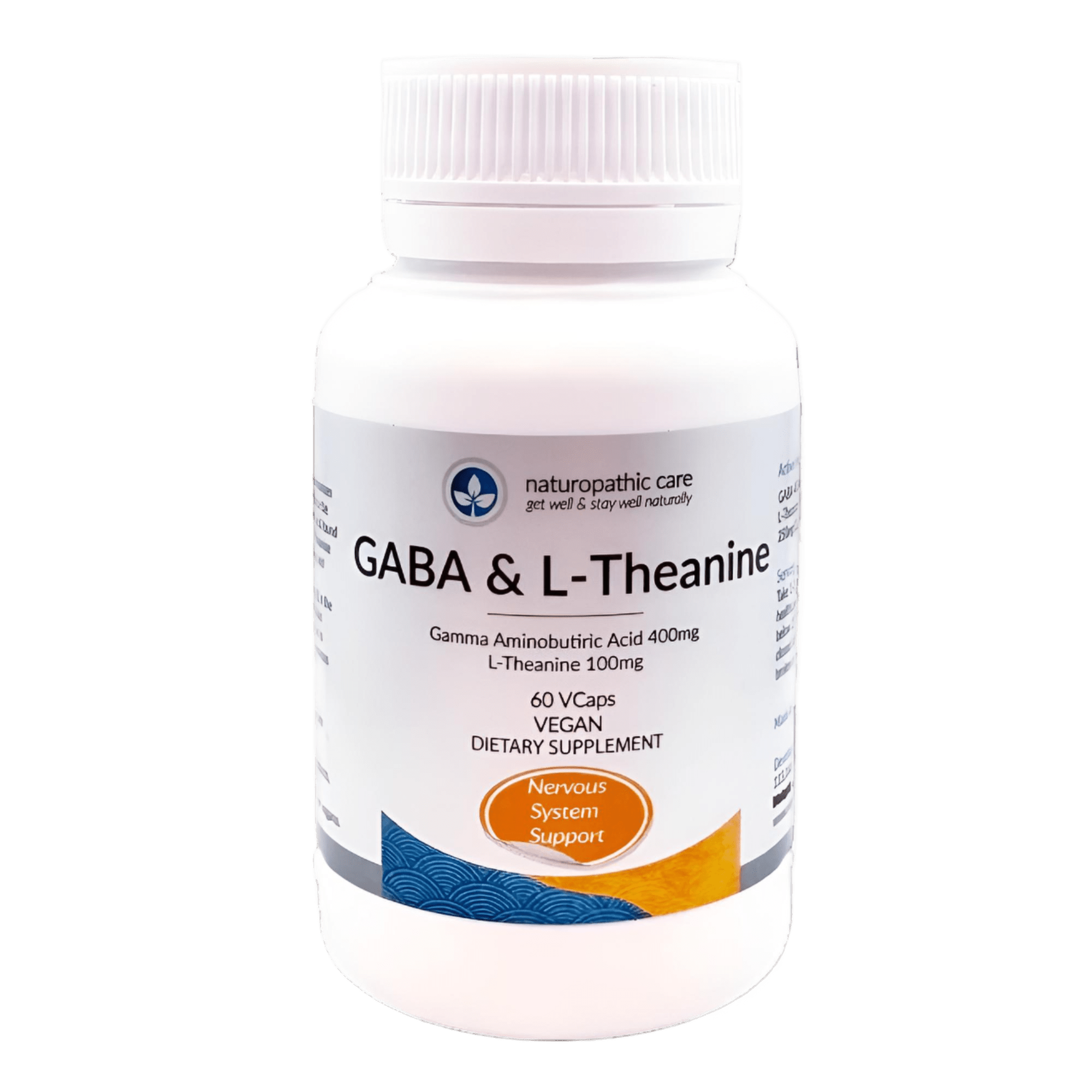 Naturopathic Care GABA &amp; L - Theanine 60 Capsules - JING Organics