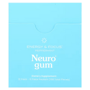 Neuro Energy & Focus Gum Peppermint 9 Pieces - JING Organics