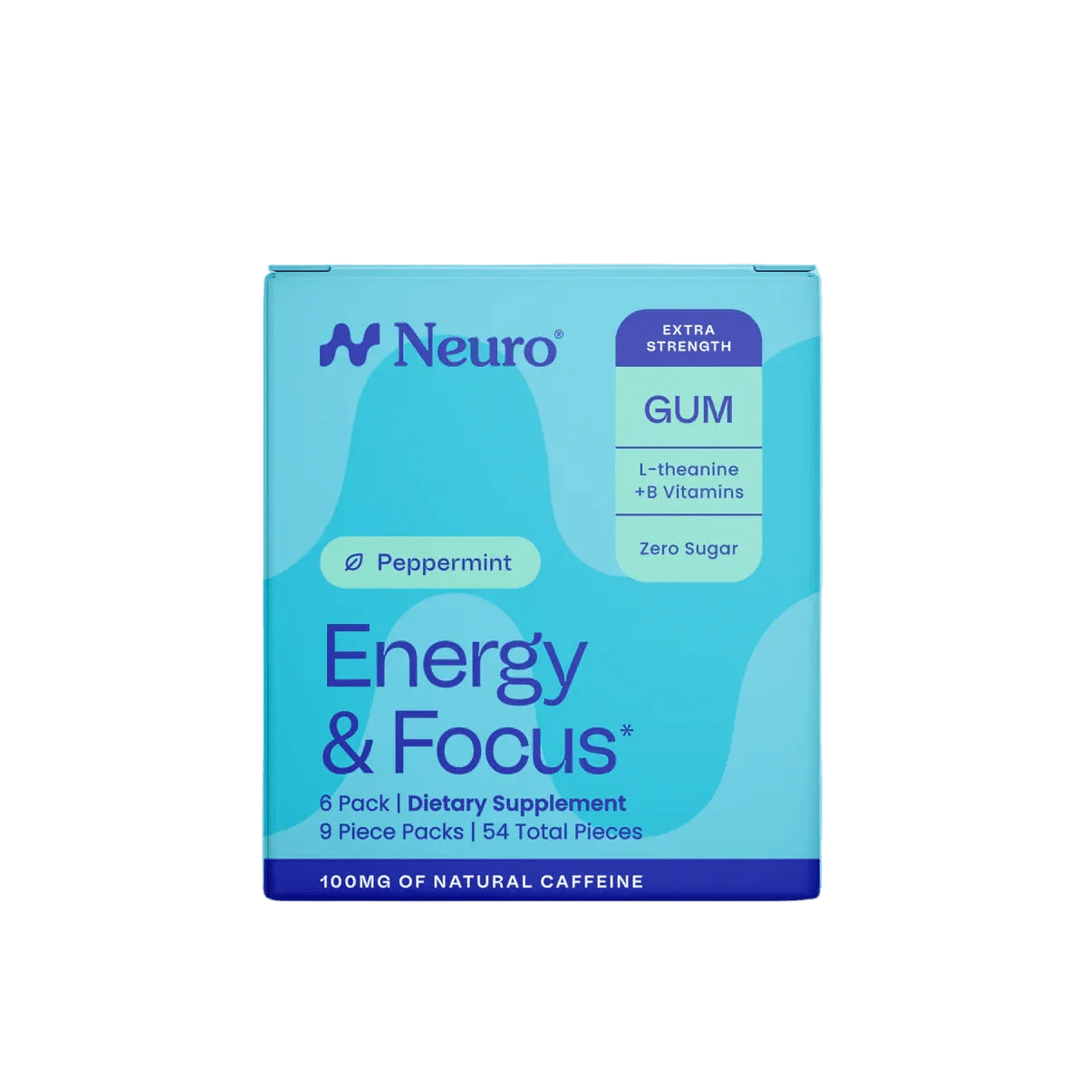 Neuro Extra Strength Energy & Focus™ Gum Peppermint 9 Pieces - JING