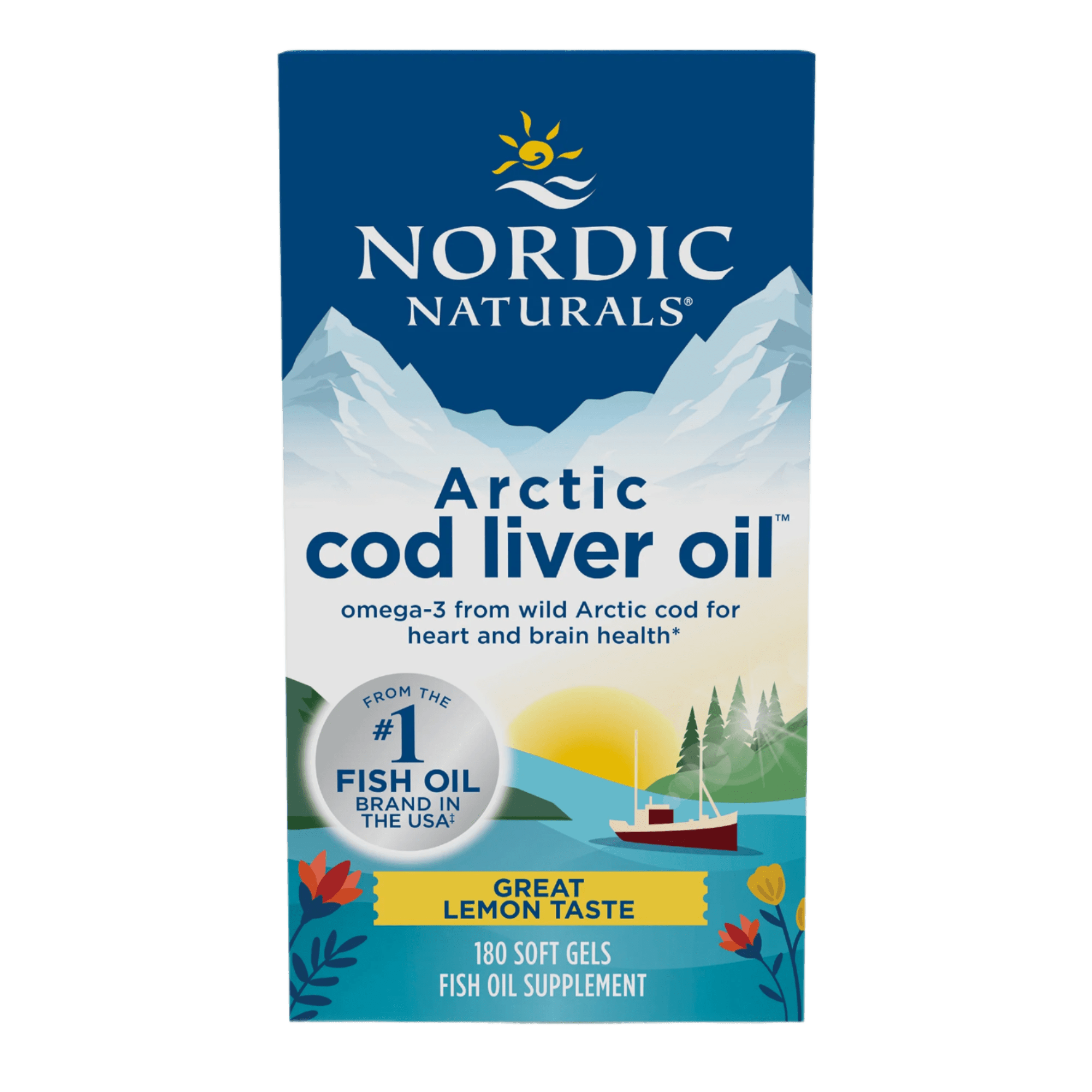 Nordic Naturals Arctic Cod Liver Oil 180 Soft Gels - JING Organics