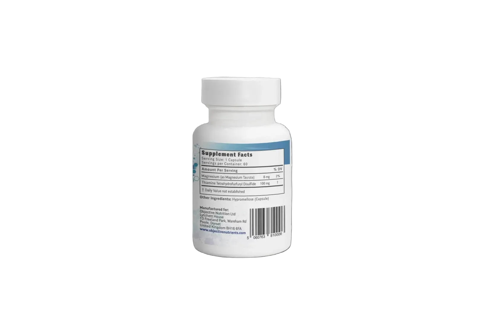 Objective Nutrients Thiamax TTFD 60 Capsules - JING