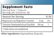 Objective Nutrients Thiamax TTFD 60 Capsules - JING