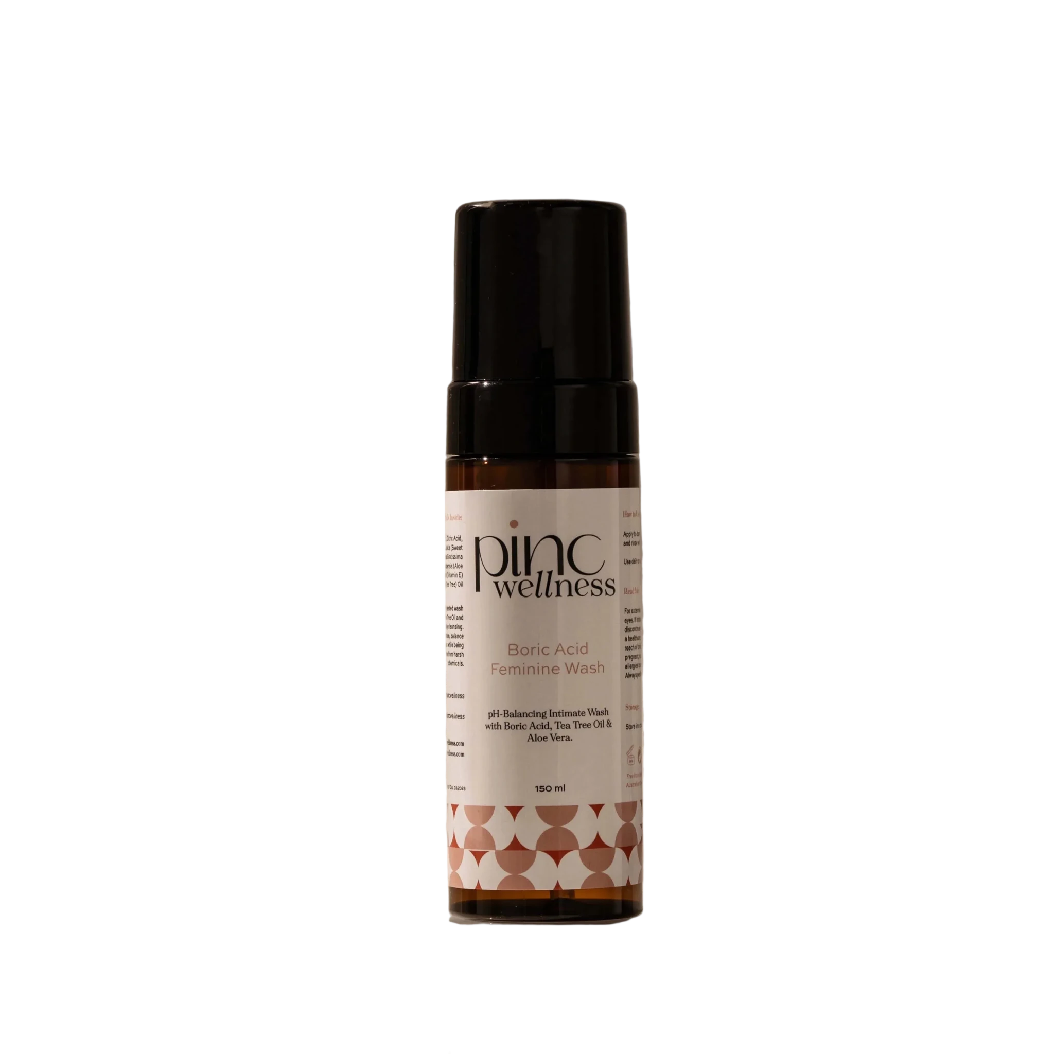 Pinc Wellness Boric Acid Feminine Wash Tea Tree Oil & Aloe Vera 150ml - JING