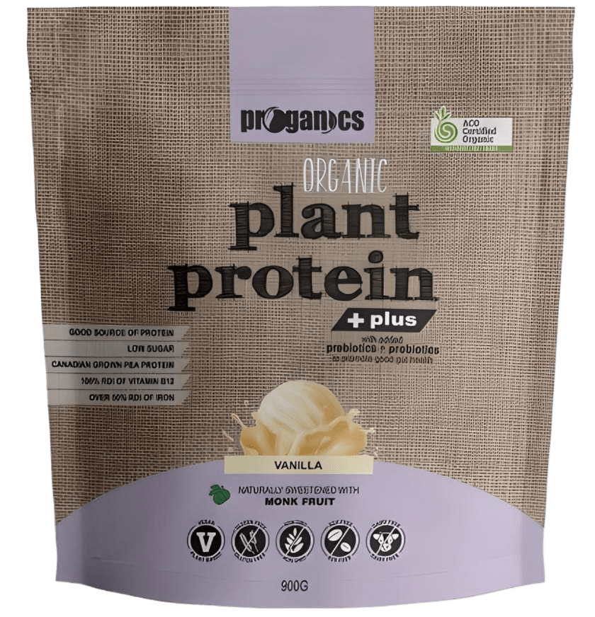 Proganics Plant Protein Plus Vanilla 900g - JING Organics